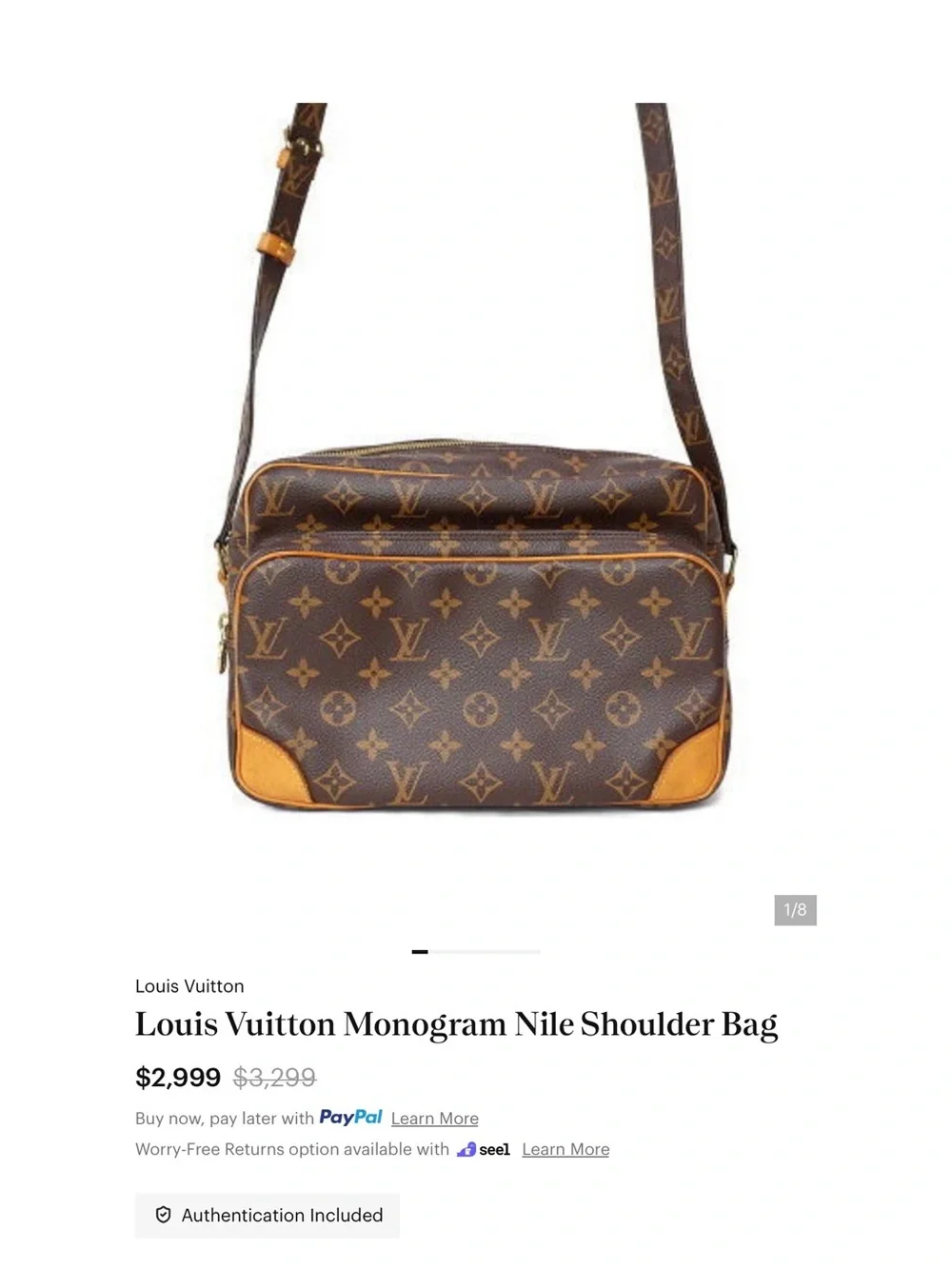 ✅AUTHENTIC LV Monogram SHOULDER Bag UNISEX SHOULDER LOUIS VUITTON